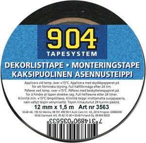 Dekorlisttape 12 mm x 15 m Universal