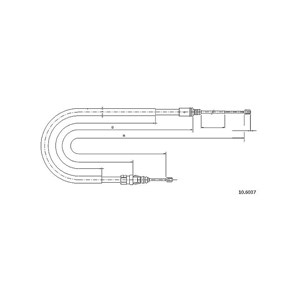 Kabel, parkeringsbremse, Bak, H&#248;yre, Venstre