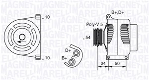 Generator abarth 500 / 595 / 695 grande punto fiat 500 500 c doblo buss doblo cargo grande punto idea punto evo lancia musa 5