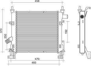 Radiator, motorkj&#248;ling