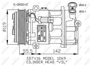 Bilde av Kompressor, Klimaanlegg, Opel Signum Halvkombi, Vectra C, Vectra C Gts, Vectra C Kombi, Vauxhall Signum, Vectra Mk Ii, 13217307, 1854155