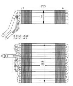 Fordamper, klimaanlegg, Til sylinder 1, Til sylinder 2, Til sylinder 3, Til sylinder 4