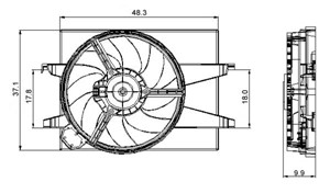 Ventilator, motorkj&#248;ling