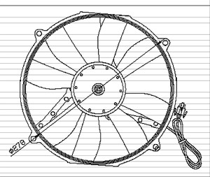 Ventilator, motorkj&#248;ling, H&#248;yre