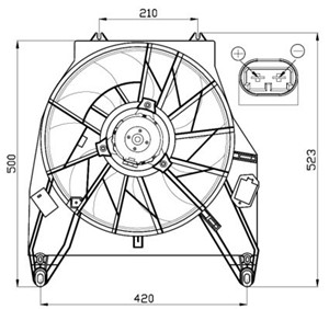 Ventilator, motorkj&#248;ling