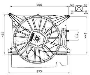 Ventilator, motorkj&#248;ling