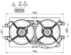 Ventilator, motorkj&#248;ling