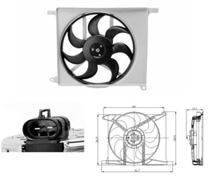 Ventilator, motorkj&#248;ling