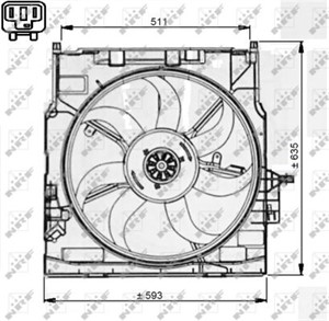 Ventilator, motorkj&#248;ling