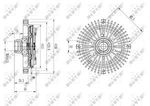 Clutch, radiatorventilator