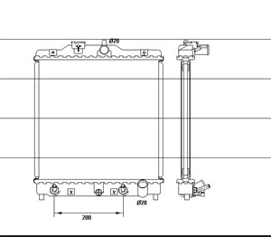 Radiator, motorkj&#248;ling