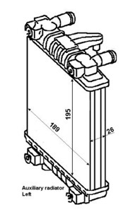 Radiator, motorkj&#248;ling, Venstre