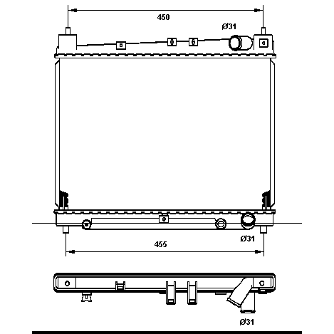 Radiator, motorkj&#248;ling