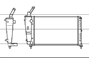 Radiator, motorkj&#248;ling