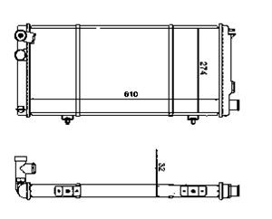 Radiator, motorkj&#248;ling