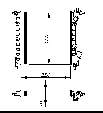 Radiator, motorkj&#248;ling