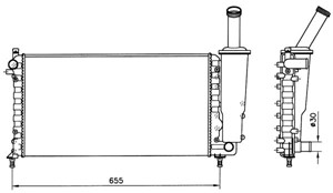 Radiator, motorkj&#248;ling