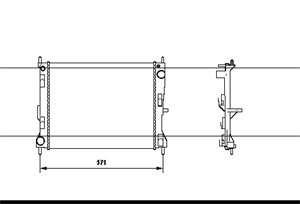 Radiator, motorkj&#248;ling