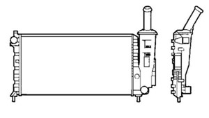 Radiator, motorkj&#248;ling