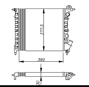 Radiator, motorkj&#248;ling