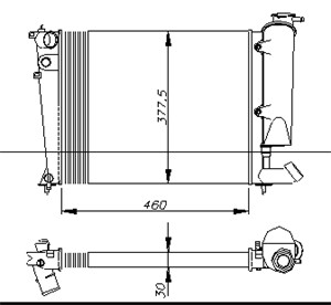 Radiator, motorkj&#248;ling