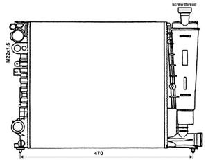 Radiator, motorkj&#248;ling