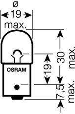 Lysp&#230;re OSRAM ORIGINAL Ry10w BAU15s, Bak, Foran, Foran eller bak, Sideinstallasjon