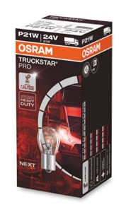 Lysp&#230;re OSRAM TRUCKSTAR PRO P21W BA15s, Bak, Foran, Foran eller bak, Nede, Sideinstallasjon, &#216;vre