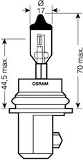 Halogenp&#230;re&#160; OSRAM ORIGINAL Hb5 PX29T