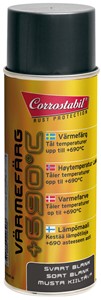 Varmelakk matt svart spray 400 ml, Universal