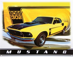 Blikkskilt/ford Mustang Boss302, Universal