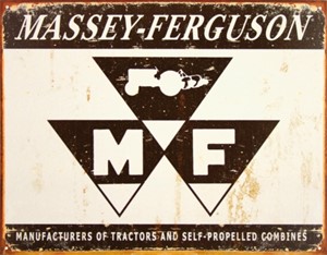 Blikkskilt/massey Ferguson Logo, Universal