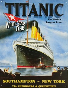 Blikkskilt/titanic-white Star, Universal