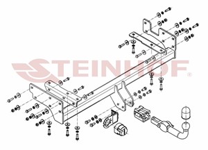 Dragkrok Avtagbar Mitsubishi Outlander I (cu_w) mitsubishi outlander i