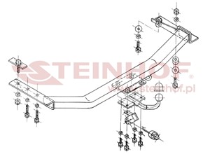 Tilhengerfeste, standard Nissa Almera I Hatchback (n15)