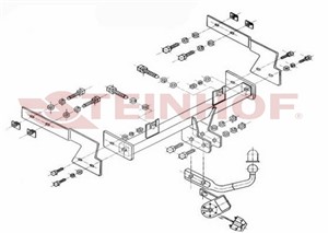 Tilhengerfeste, standard Peuge 406 Break (8e/f)