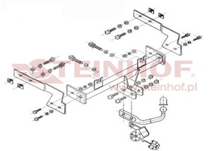 Tilhengerfeste, standard Peuge 406 Break (8e/f)