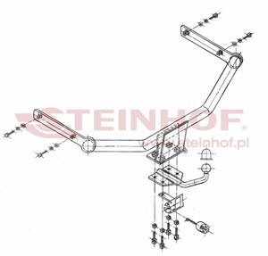 Tilhengerfeste, standard Seat Leon (1m1)