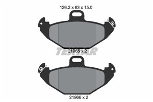 Bilde av Bremseklosser Sett, Bakaksel, Framaksel, Renault Laguna I, Laguna Grandtour I, 7701205491