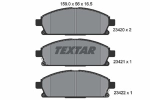 Bilde av Bremseklosser Sett, Framaksel, Acura Mdx, Infiniti Q45 Ii, Qx4, Nissan Cima, Pathfinder Ii, Quest, Serena, X-trail, 06450sjk010, 410600w