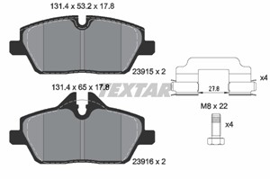 Bilde av Bremseklosser Sett, Framaksel, Bmw,mini, 2288854, 2288855, 34106863292, 34106884263, 34112288854, 34112288855, 34112289143, 34112289145,