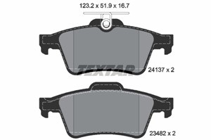 Bilde av Bremseklosser Sett, Bakaksel, Cadillac,volvo,saab,pontiac,renault,daimler,citroën,mazda,jaguar,opel,vauxhall,ford, 1233679, 12799240, 13