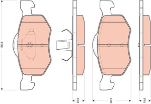 Bromsbeläggsats Framaxel ford maverick 4547849 4588141 4L84-2L361-AB