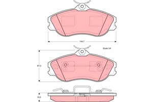 Bilde av Bremseklosser Sett, Framaksel, Audi 80 B4 Avant, 80 B4 Sedan, 90 B3, Cabriolet B3, Coupe B3, Quattro, 895 698 151 B, 895 698 151