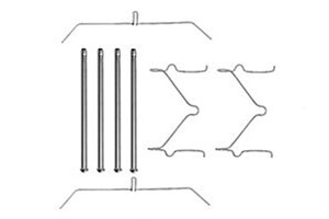 Bilde av Tilbehørsett, Bremseklosser, Framaksel, Toyota,vw, 04411-22000, 04411-29000, 04511-29000, 441129000, 451129000, J42 112 900 00