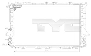 Bilde av Radiator, Motorkjøling, Audi 100 C4 Avant, 100 C4 Sedan, A6 C4, A6 C4 Avant, 4a0121251a, 4a0121251d, 4a0121251n