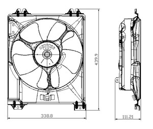 Ventilator, motorkj&#248;ling, Venstre