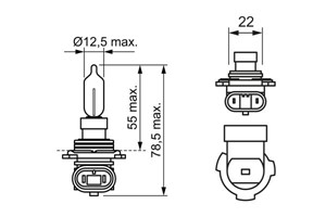 Halogenp&#230;re BOSCH Pure Light WS Hir2 PX22d