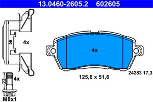 Bilde av Bremseklosser Sett, Framaksel, Ford Fiesta Vi, Fiesta Sedan, Fiesta Van Vi, Ka+ Iii, Ka+ Sedan Iii, 1550219, 1719275, 1749322, 1788734,