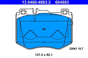 Bilde av Bremseklosser Sett, Framaksel, Mercedes-benz, 000 420 80 00, 000 420 81 00, 008 420 18 20, 008 420 19 20, A 000 420 80 00, A 000 420 81